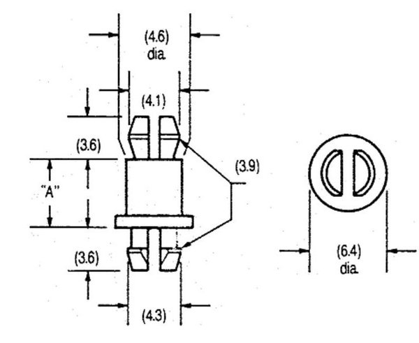 Leiterplatten Distanzhalter Nylon, MSPE-12-01